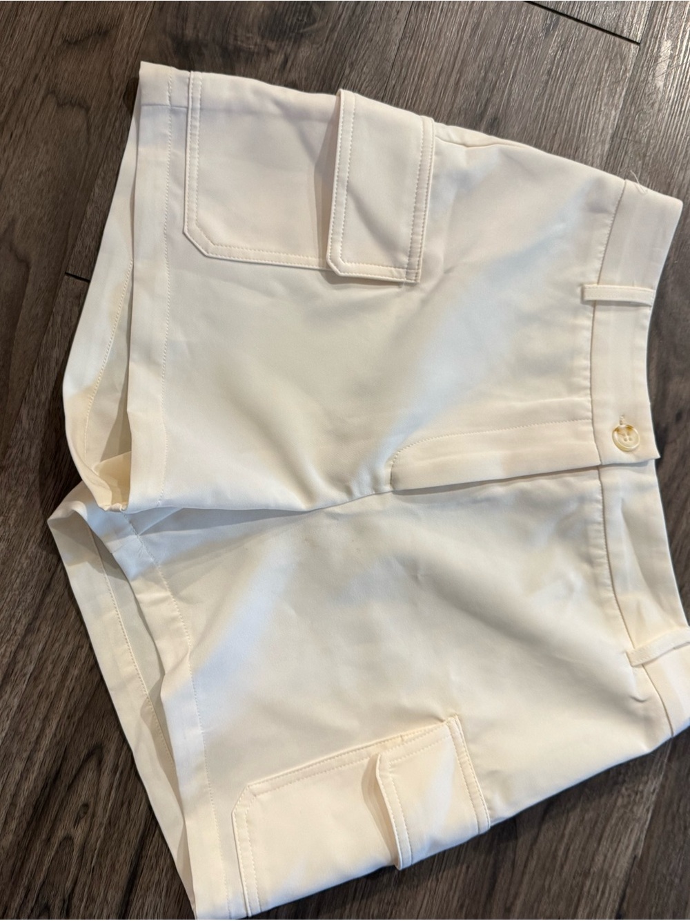 Women's Cream Utility Pocket Bermuda Shorts